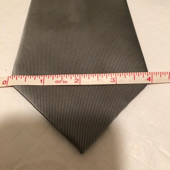 BOSS Hugo Boss fine line grey neck tie - Picture 6 of 8